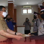 Idris  Hadiri Penutupan Diklatsar Gada Pratama Angkatan XVIII 2020 Polda Sulbar PT Trisula Bangkit Bersama