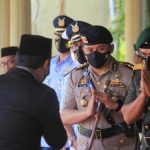 Dansat Brimob Polda Sulsel Hadiri Kegiatan Upacara Bendera Peringatan Hari korban 40.000 Jiwa Rakyat Sulsel  ke – 74 Tahun