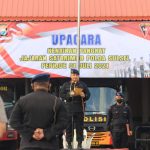 Dansat Brimob Polda Sulsel Pimpin Upacara Korps Raport Kenaikan Pangkat Jajaran Satbrimob Polda Sulsel