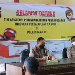 Tim Asistensi Biro Rena Polda Sulbar Berkunjung Ke Polres Majene