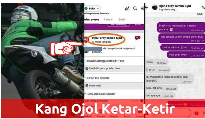 isi pesan ferdy sambo spd ke driver ojek online