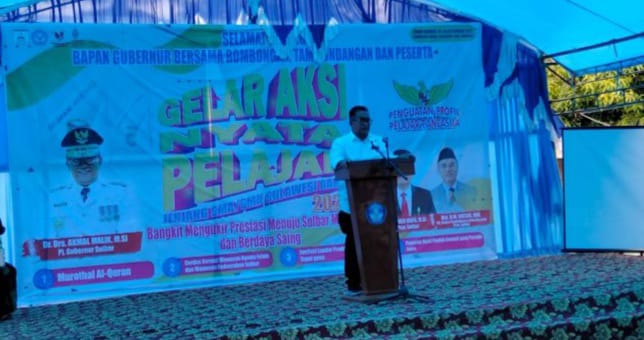 Disdikbud Sulbar melaksanakan kegiatan Gelar Aksi Nyata Jenjang SMA/SMK se-Sulbar ( Foto : Bahri/ Rakyatsulbar.com)