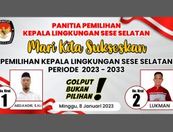 Besok Dua Calon Kepling Sese Selatan Akan Bertarung