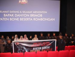 Nobar “Tanpa Ampun”, Personel Brimob Bone Datangi Planet Cinema