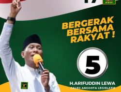 Ust Arifuddin Lewa Kembali Caleg DPRD Provinsi Sulsel 2024