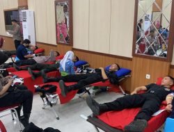 Dalam Rangka Menyambut HUT Bhayangkara Ke 77, Polres Bone Gelar Donor Darah