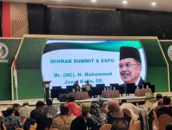 Diacara Mihrab Summit dan Expo 2023, Jusuf Kalla Memaparkan Kunci Berbisnis Ala Jusuf Kalla