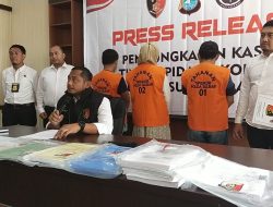 Dirkrimsus Polda Sulbar Tahan Tiga Tersangka Kasus Dugaan Korupsi PLTS di Desa Kinatang