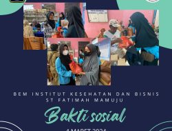 Menjelang Ramadan, BEM IKB ST. Fatimah Mamuju Gelar Bakti Sosial Masyarakat