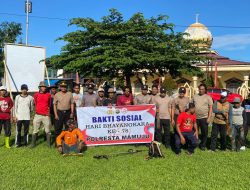 Hut Bhayangkara ke-78, Polsek Tapalang Baksos Bersama