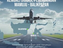 Mulai Agustus, Penerbangan Rute Mamuju-Balikpapan Dibuka