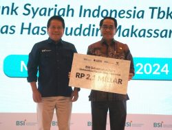 Unhas Terima Bantuan Beasiswa Pendidikan 2,1 Miliar dari Bank Syariah