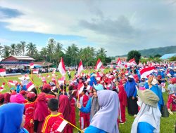 Semaphore SMPN 1 Tapalang Tampil Memukau di O2SN Tingkat Kecamatan Tapalang