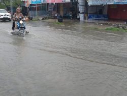 Mamuju Diguyur Hujan, Sejumlah Ruas Jalan Terendam Banjir