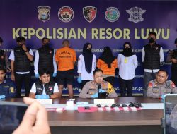 Polres Luwu Sita 584 Butir Obat Tanpa Ijin Edar dan 249 Gram Sabu dari 2 Orang Pelaku.