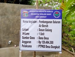 Desa Dungkait Kucurkan Rp 129 Juta, untuk Pembangunan Saluran Air Bersih di Dua Dusun