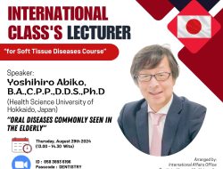 Yoshihiro Abiko, Ph.D Beri Kuliah Tamu Kelas Internasional di FKG Unhas