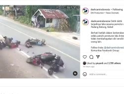 Pengendara Belok Tanpa Sein, 3 Motor Kecelakaan