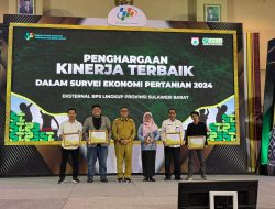 RakyatSulbar.Com Dapat Penghargaan Terbaik Dua Kategori Media Online dalam Survei Ekonomi Pertanian 2024