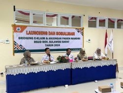 RSUD Regional Sulbar Launching Bridging E Klaim dan Anjungan Pasien Mandiri