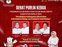 Besok Dua Paslon Pilbup Mamuju Kembali Adu Gagasan di Debat Pamungkas