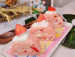 Crepe Roll Cake, Kreasi Manis dengan Lapisan Crepe dan Krim Lembut