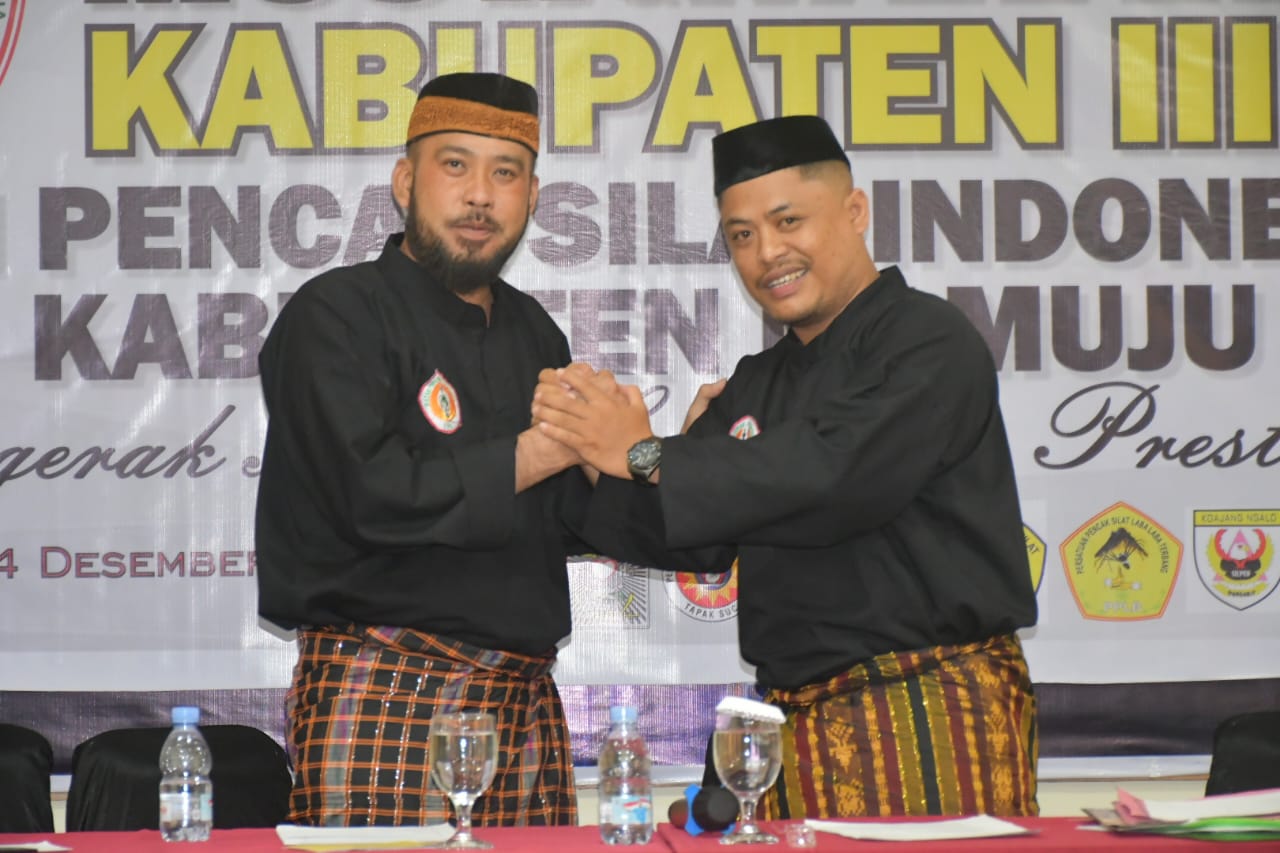 Ketua terpilih Ikatan Pencak Silat Indonesia (IPSI) Kabupaten Mamuju Busman Rasyid